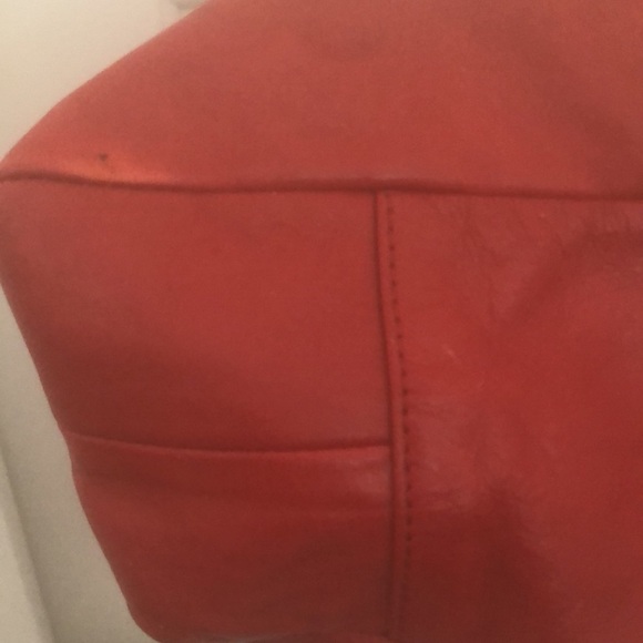 Red Leather Coach purse - Picture 7 of 8